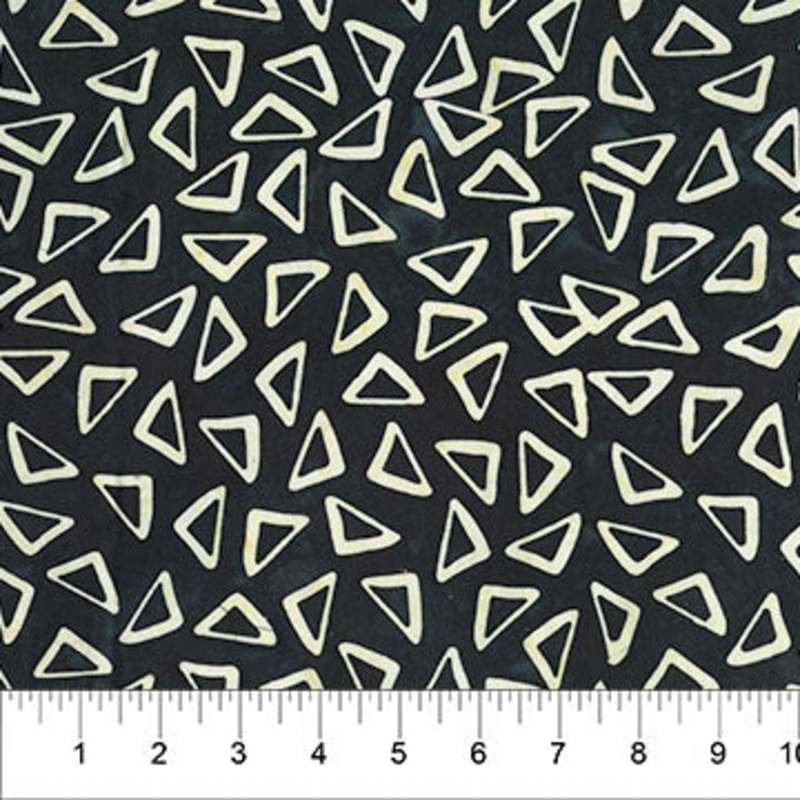 Black Scattered Triangle Celebration Cotton 44/45 Fabric Per Yard