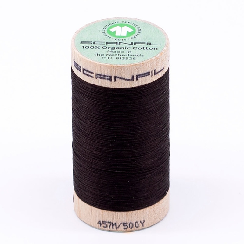 SCANFIL 50wt Organic Pima Cotton Thread 500 yds - 4830 Licorice