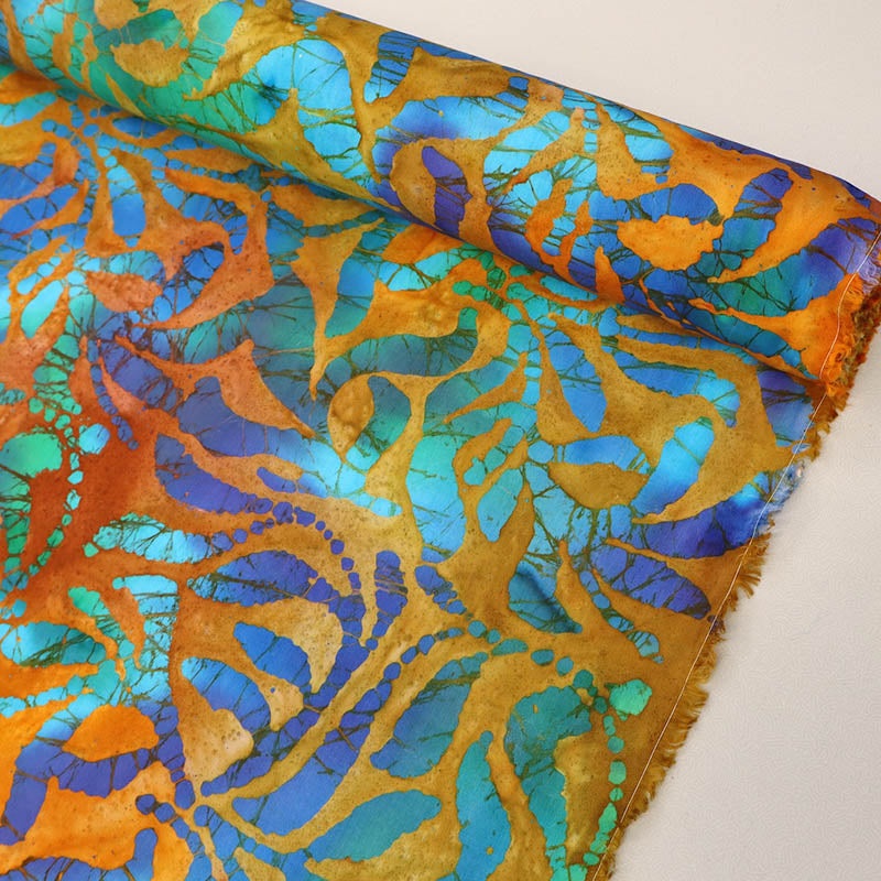 Batik Cotton - Brown and Turquiose