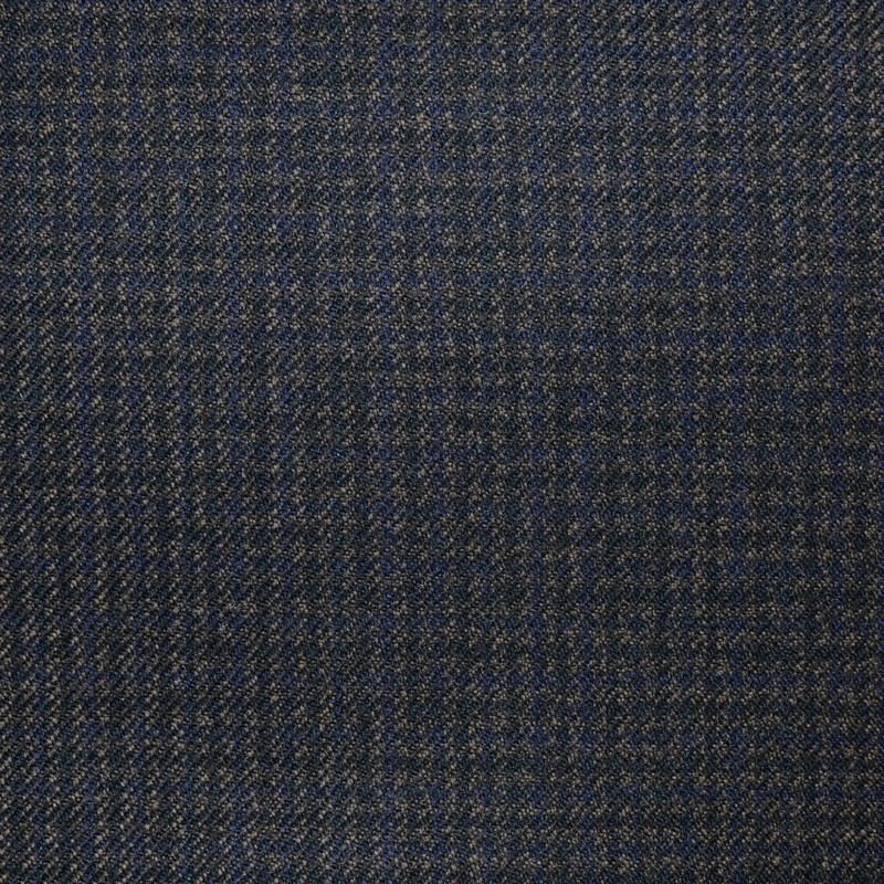 Dark Brown Dogtooth All Wool Vintage Twist Suiting