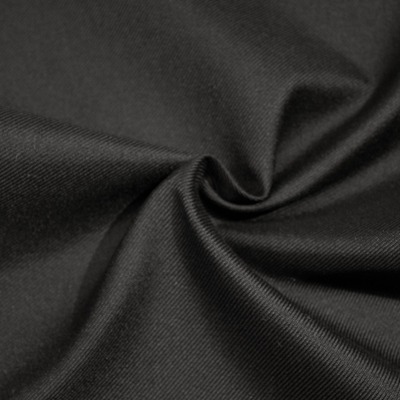 Sturyn Black Polyester Twill Fabric COUPON 140CM