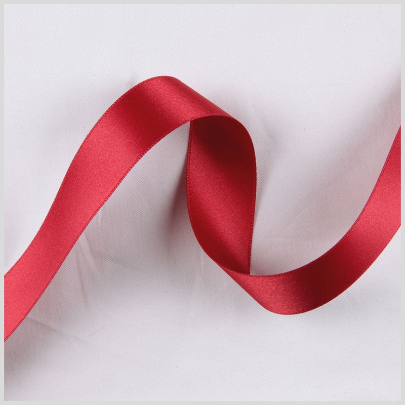 1.5" Garnet Double Face French Satin Ribbon