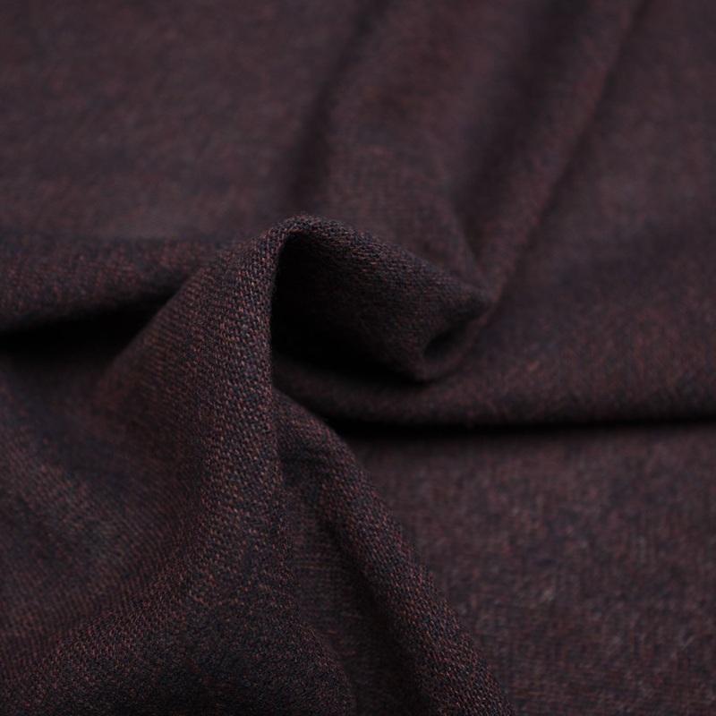 Federico Burgundy Wool Fabric