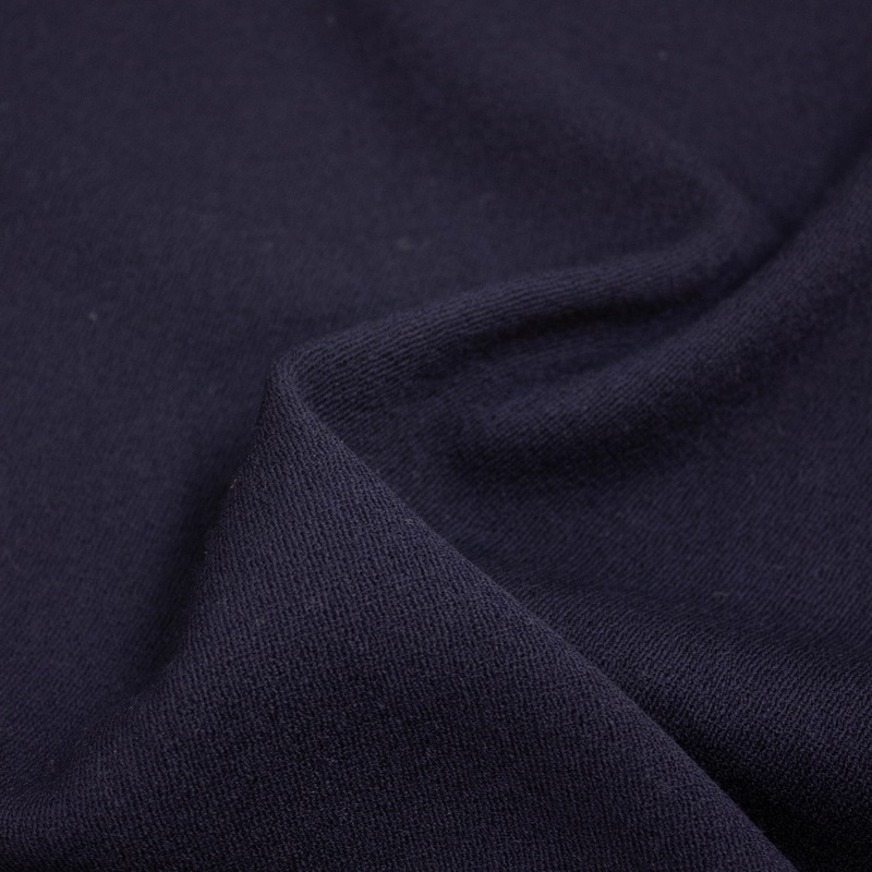 Matiss Dark Blue Wool Crpe Fabric