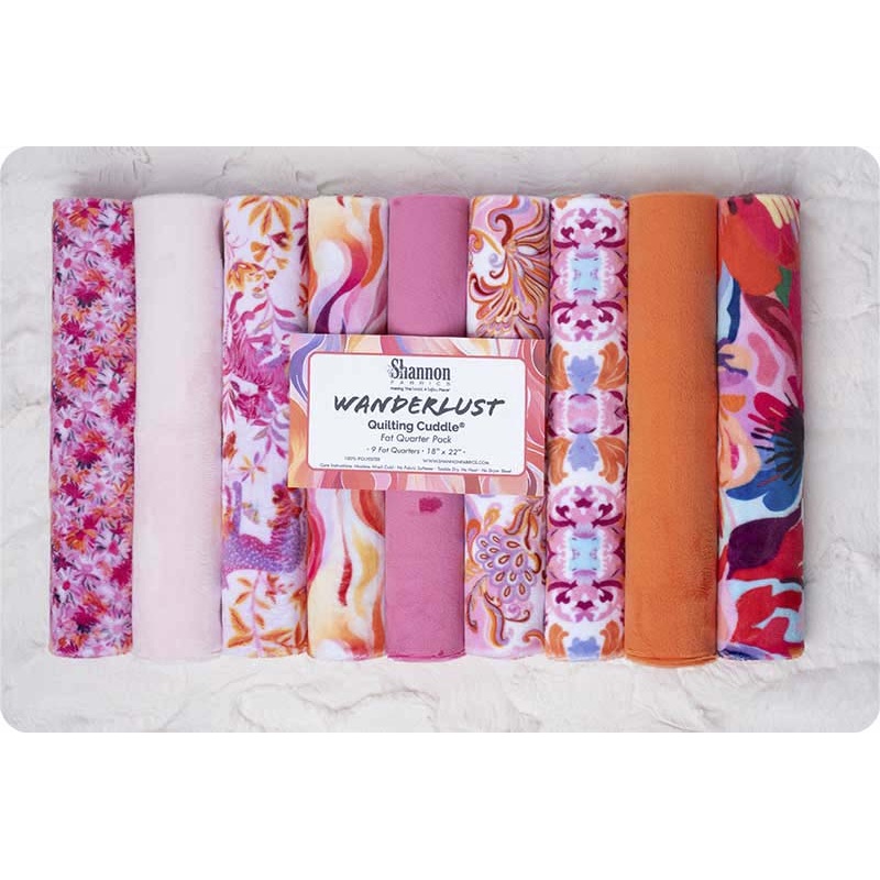 Quilting Cuddle Fat Quarter Pack Wanderlust Pink