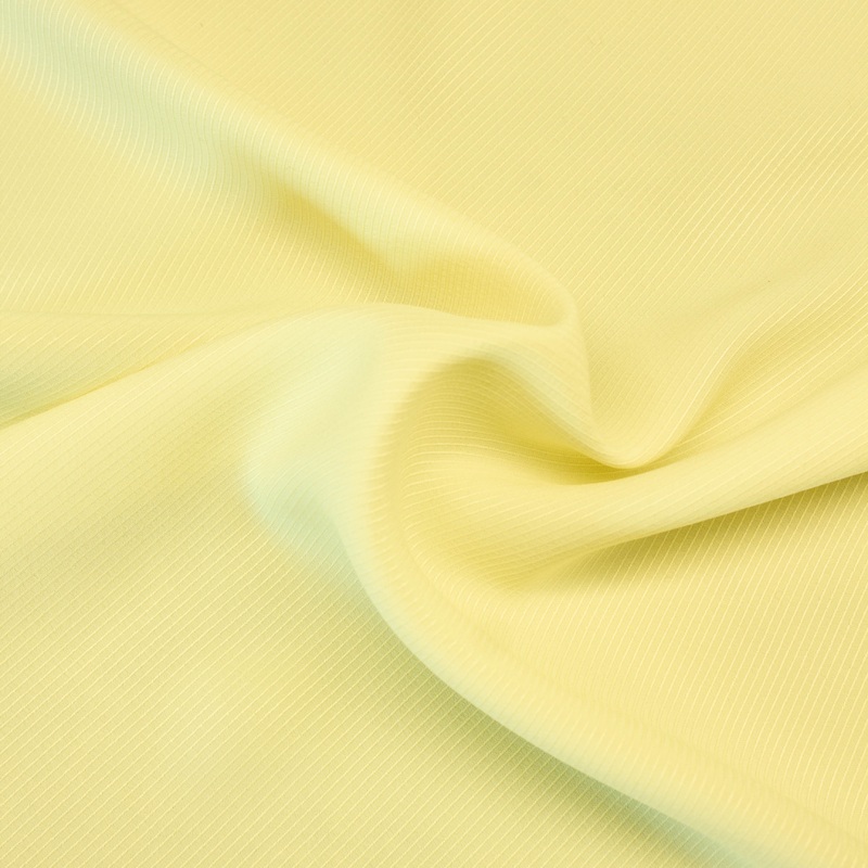Sari Pale Yellow Diagonal Striped Viscose Fabric