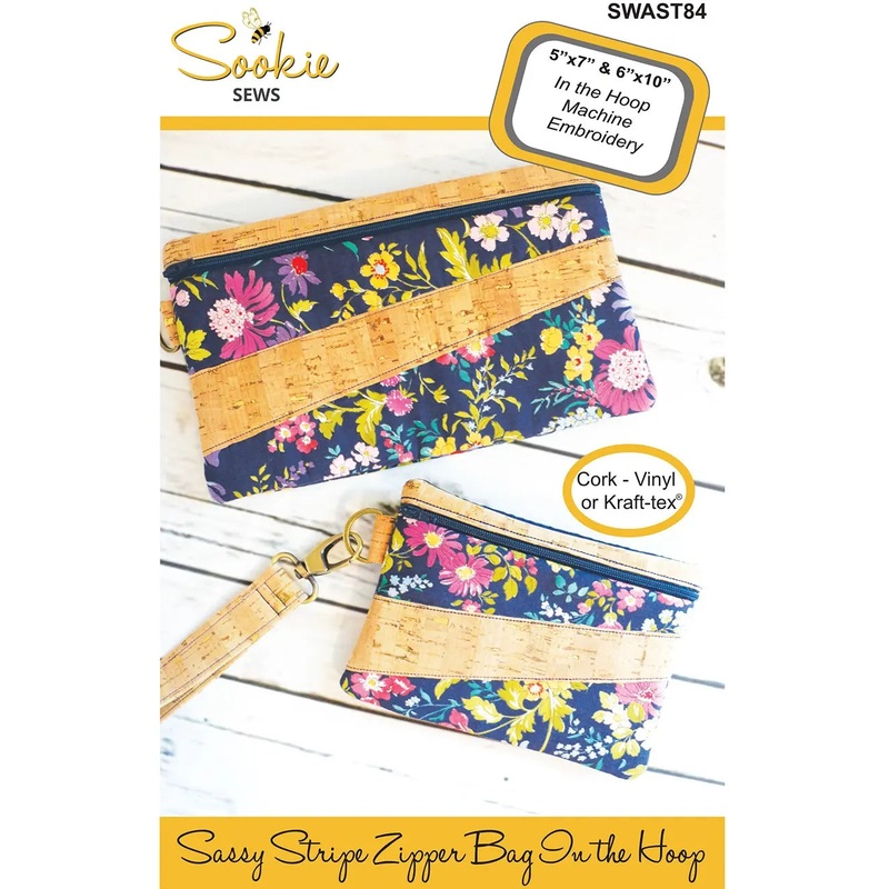 Sassy Stripe Zipper Bag - ITH