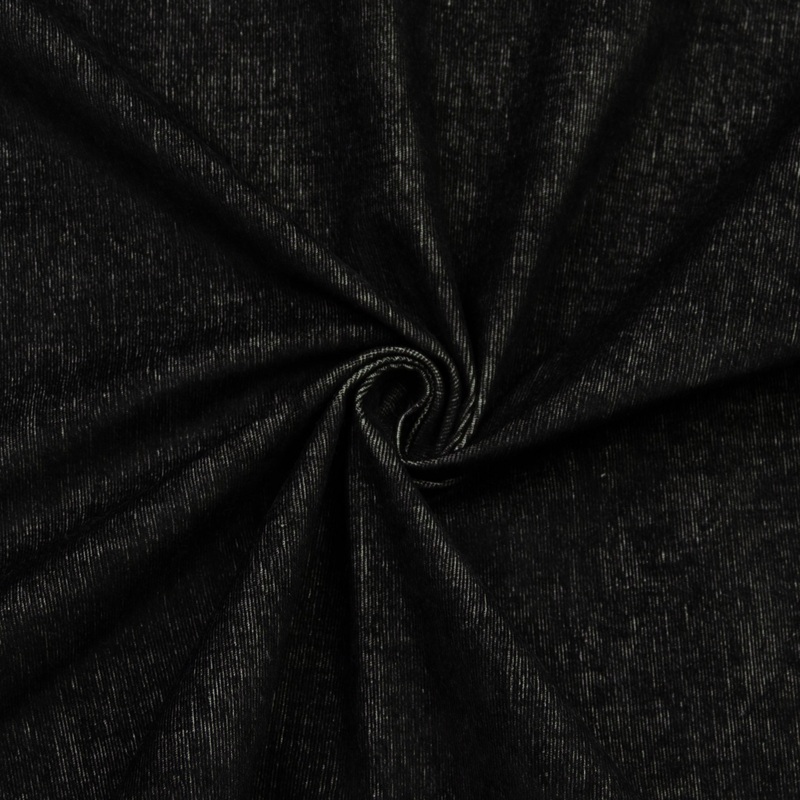 Adjo Black White Cotton Corduroy Stretch - COUPON 90CM