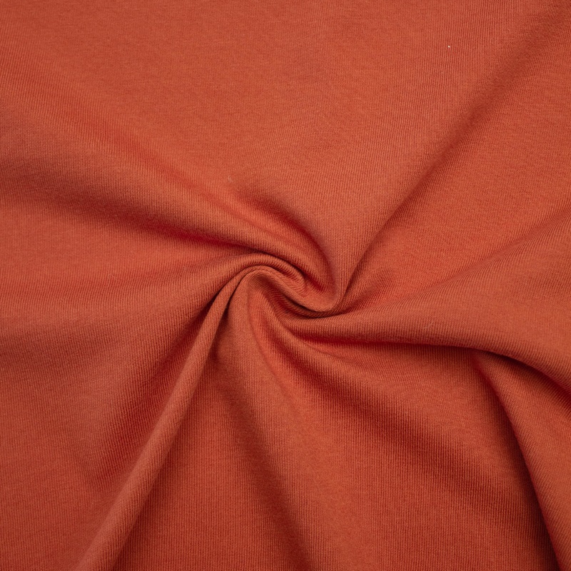 Ray Terracotta Orange Cotton Jersey Fabric