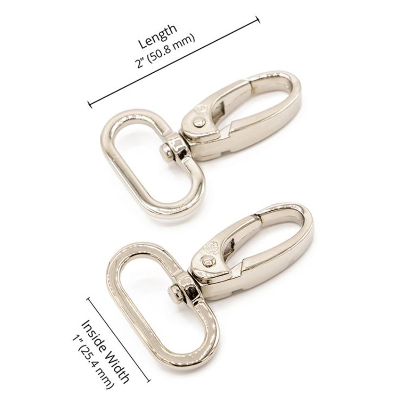 Swivel Hook 1" Nickel 2ct