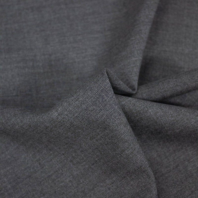 Elix Grey Virgin Wool Suiting Stretch Fabric