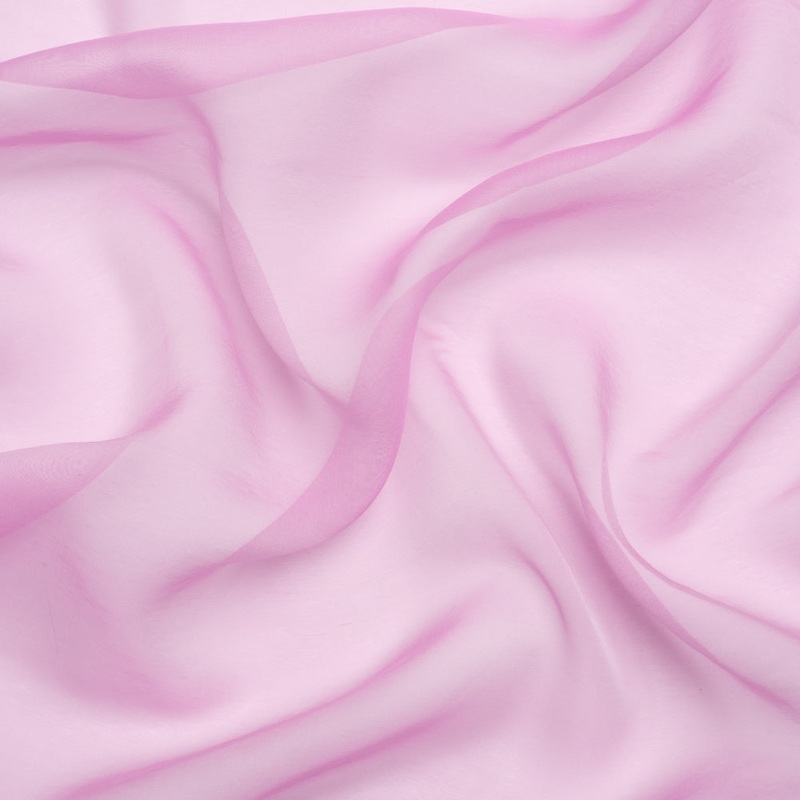 Chiffon-Like Silk Voile - Tulip and White Iridescent - Adelaide Collection