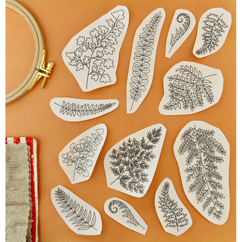 Ferns - Stick and Stitch Embroidery Pattern
