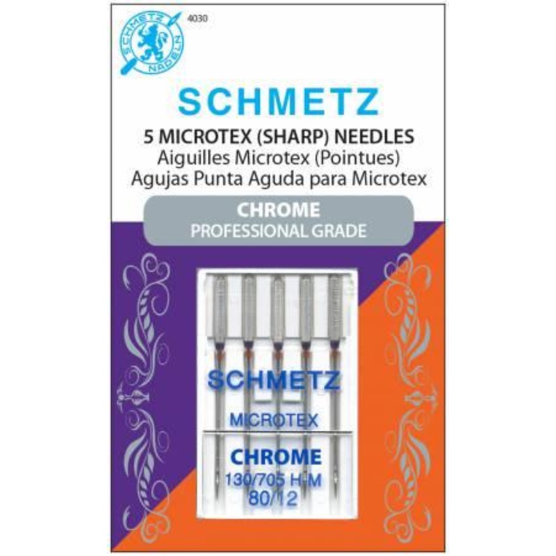 Schmetz Chrome Microtex Needle Size 80/12