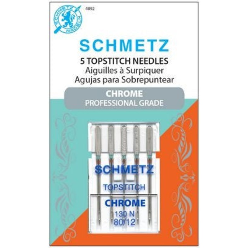 Schmetz Schmetz Topstitch 80/12 Chrome Needle Package(5) -Shipping Included*