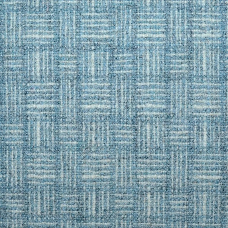 Slate Grey/Blue Basket Weave All Wool Tweed Coating