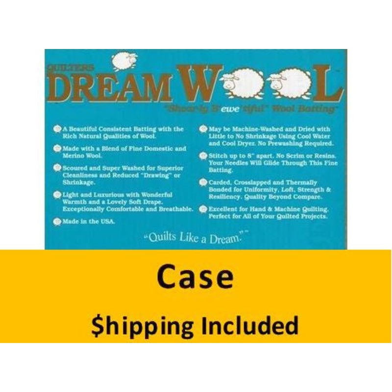 WOOL-2Q2TW Dream Wool Batting (Case, 2 Queens 2 Twins) shipping included*
