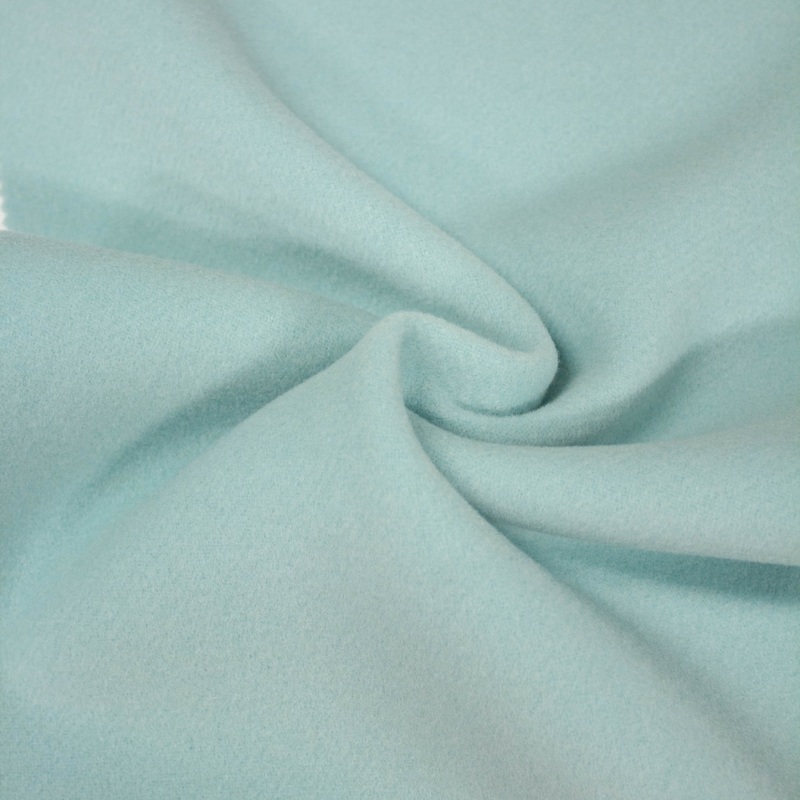 Bill Mint Blue Brushed Virgin Wool Blend Fabric