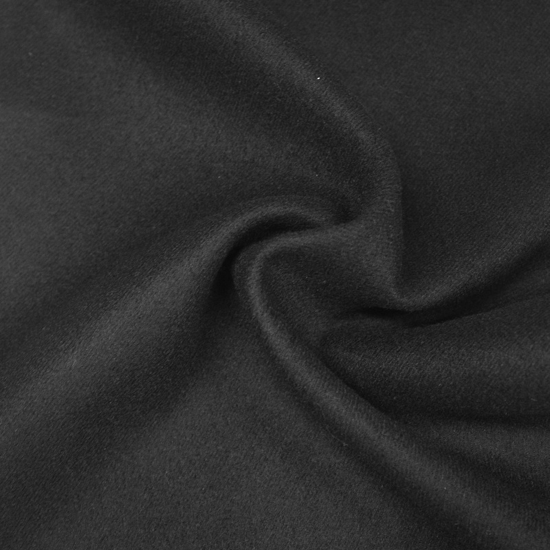 Cyvan Black Wool Fabric