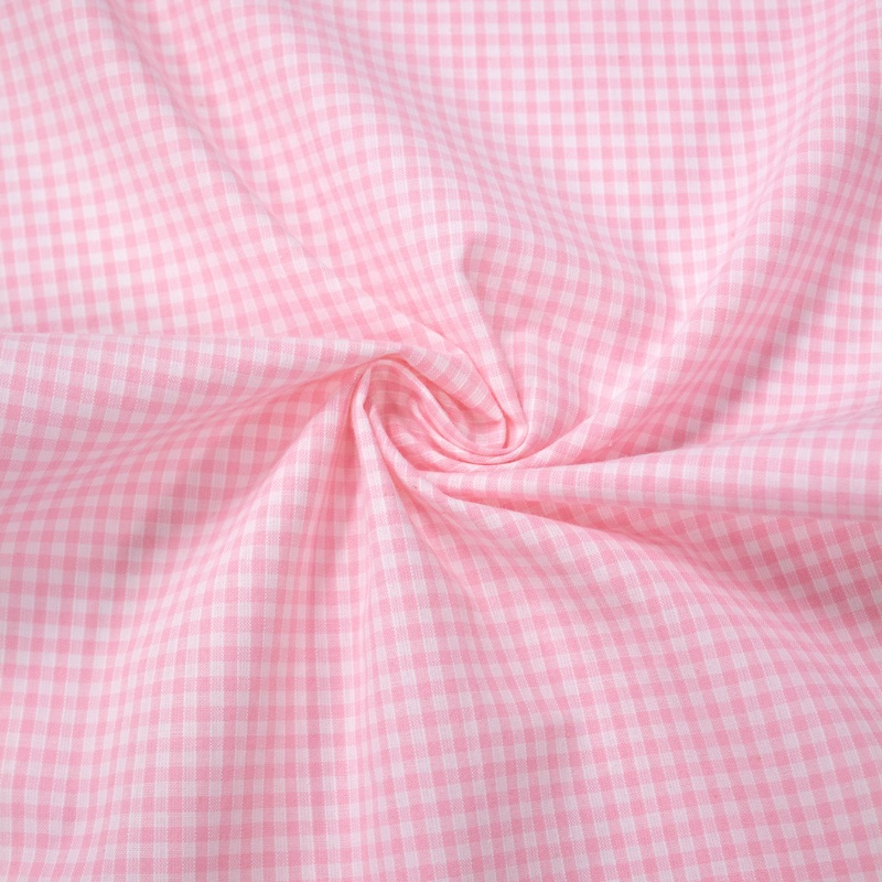 Peaches Textured Vichy Cotton Fabric Turquoise