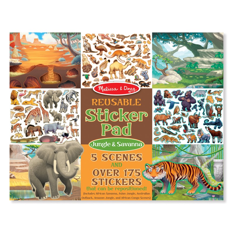 Reusable Jungle & Savanna Sticker Pad 30502
