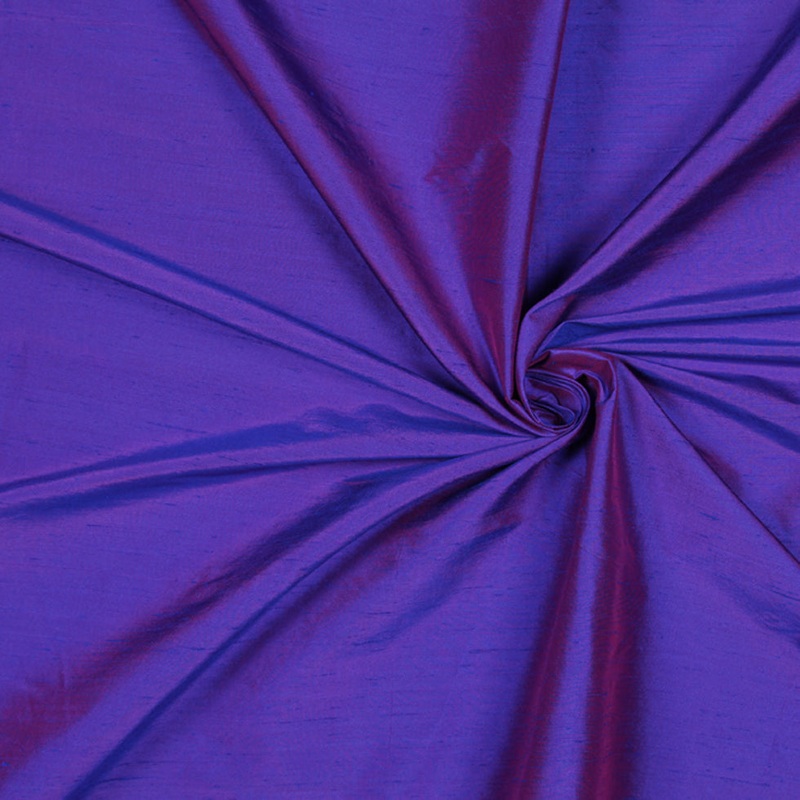 Silk Shantung - Iridescent Dark Purple - Shantung Collection