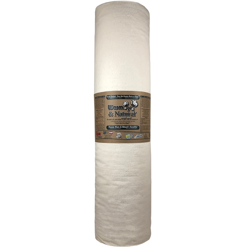 Warm & Natural 45" x 40 YD Cotton Batting - Unbleached Needle-Punched Quilt Batting