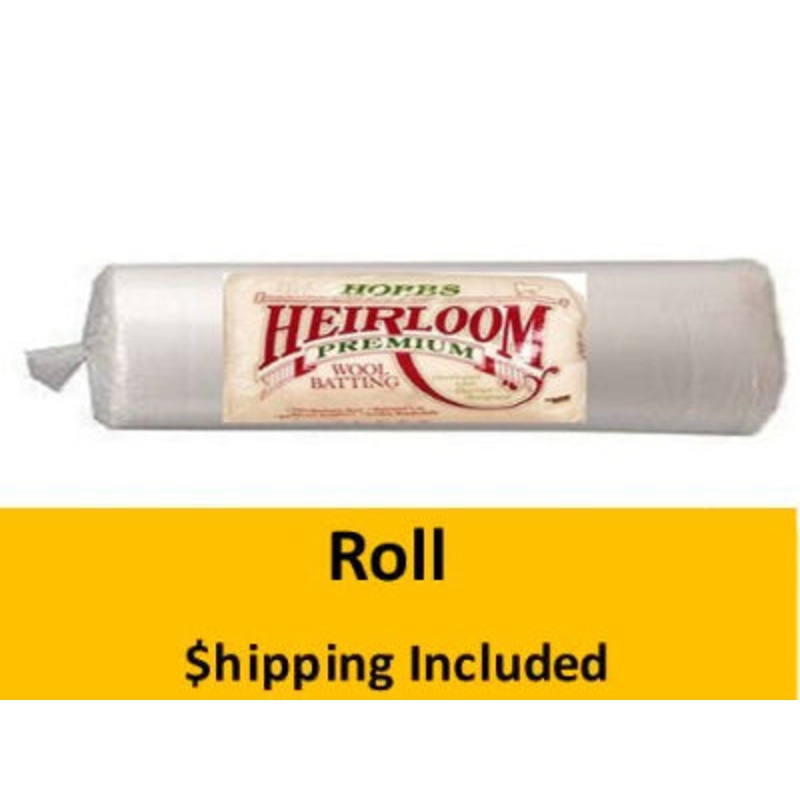 WLBY108 Hobbs Heirloom Premium Wool Batting (Roll, Queen 108 in x 25 yds) shipping included*