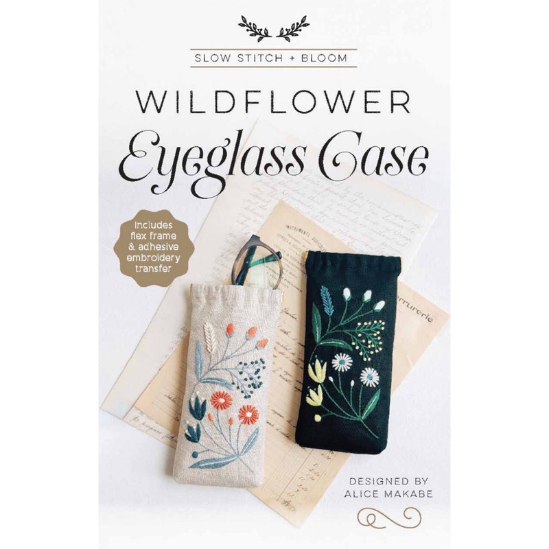 Zakka Workshop Wildflower Eyeglass Case Kit - Finished 8" H x 4" W x 1.5 D - ZW4761