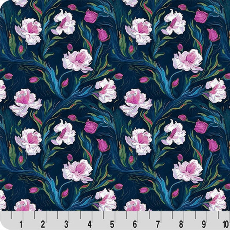 Purple Whispering Blooms Nightshade Quilting Cuddle Fabric Per Yard