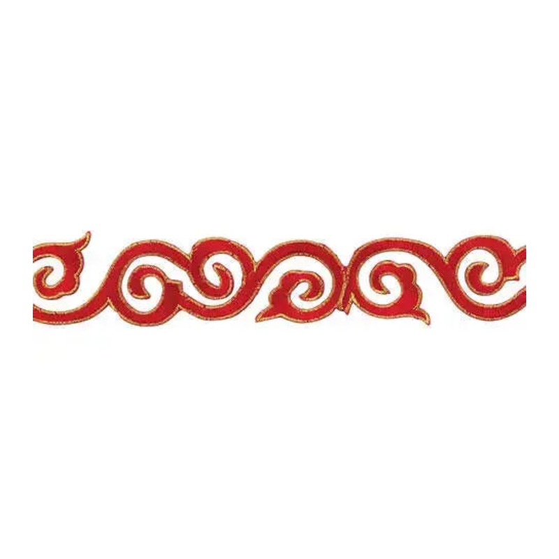 Yaya Han Iron on Wuhan Swirl Trim 1.63" Red Gold - Per Yard