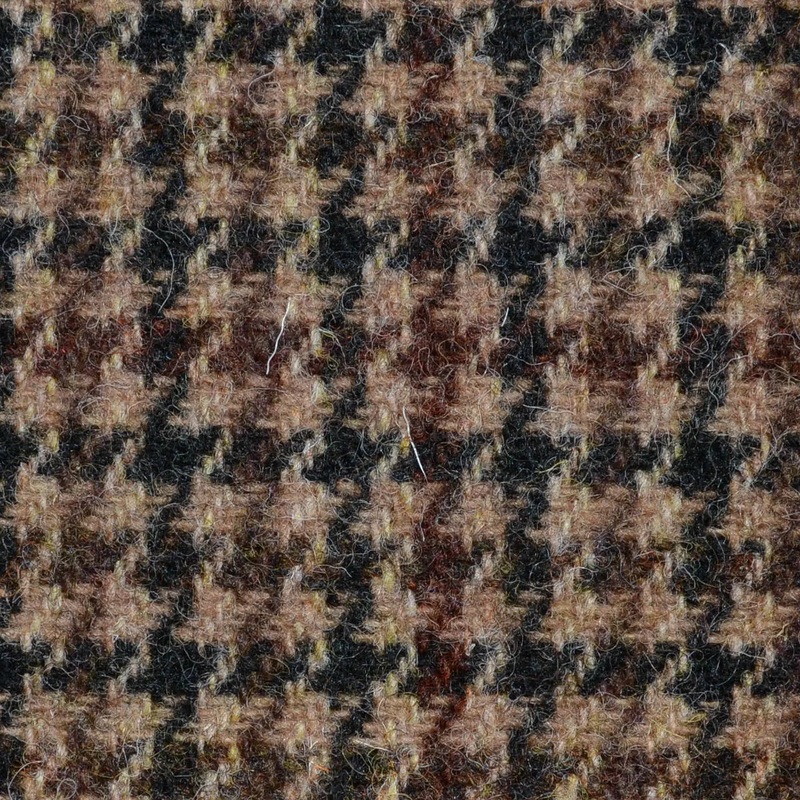 Brown Gun Club Check All Wool Harris Tweed