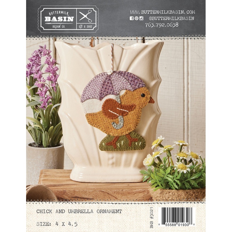 Buttermilk Basin - Chick and Umbrella Ornament Kit