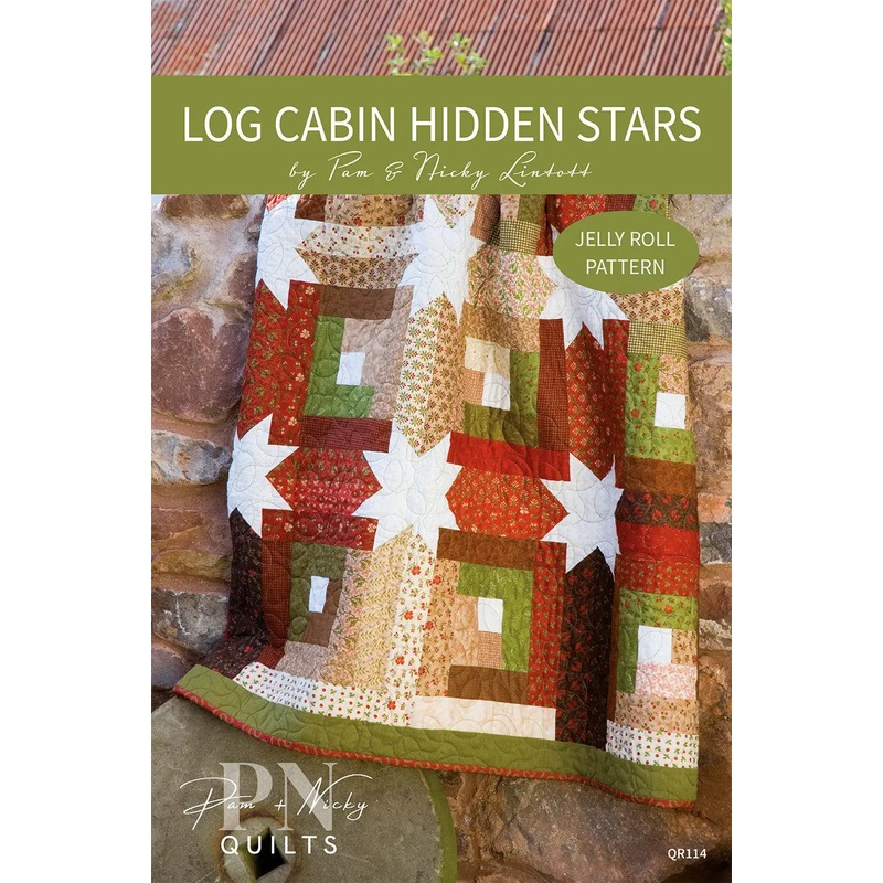 Log Cabin Hidden Stars - Just One Jelly Roll