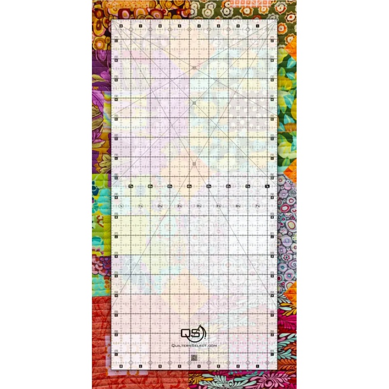 Quilters Select Non-Slip Crystal Clear Ruler 8.5x18"