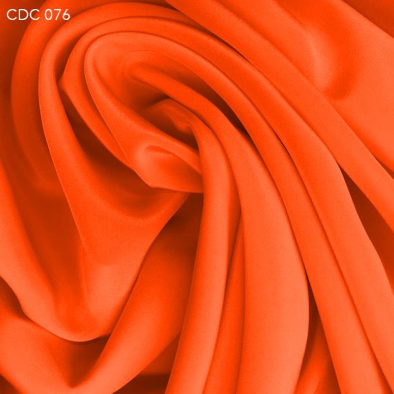 Silk Crepe de Chine - Traffic Cone Orange
