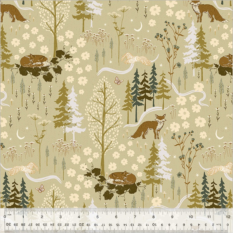 Willow Bend Cassandra Zaniboni 54475-2 Sage Wildlands Cotton