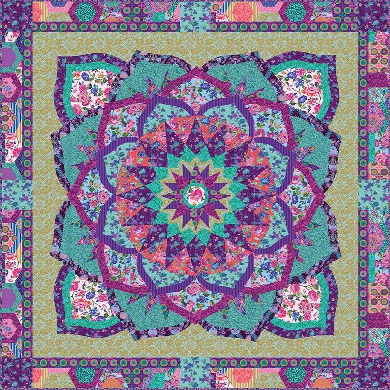 Best Day Ever Jennifer Paganelli 80034QK-X Multi Best Day Rose Quilt Kit, 77" x 77" Cotton