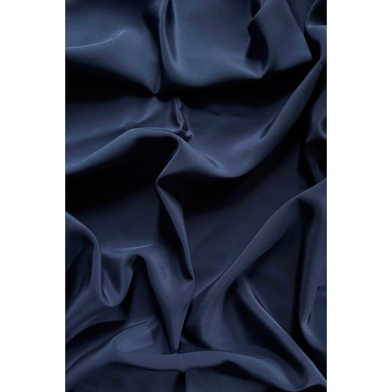 Twilight Blue Silk Crepe de Chine Fabric