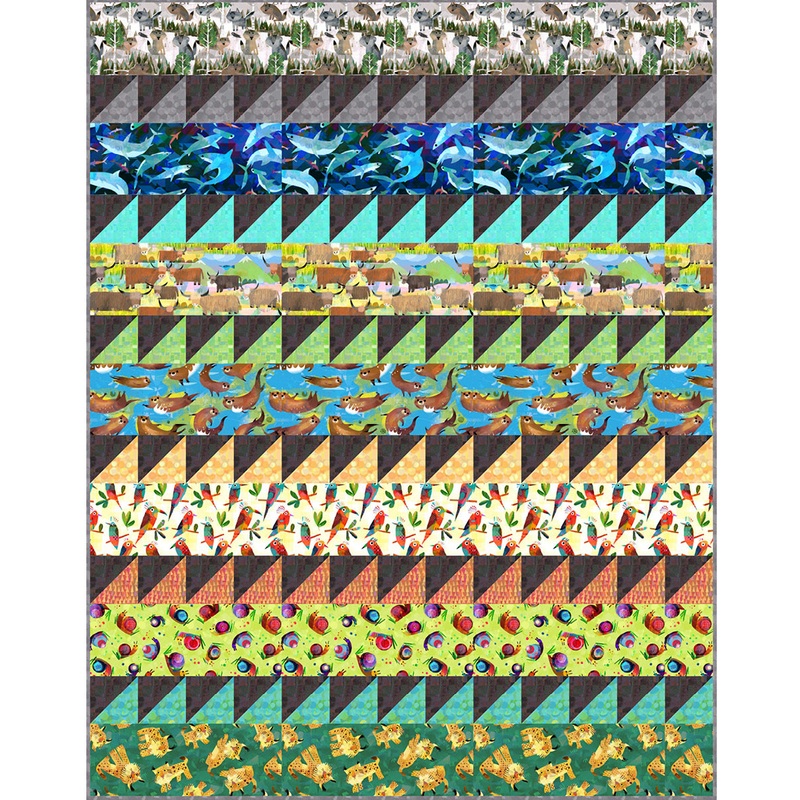 Animal Kingdom Gareth Lucas 80029DQT-X Multi Wild Wonder Way DQT, 39" x 49.5" Cotton