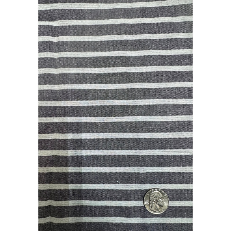 Gray White Striped Pattern Cotton Novelty COT-070
