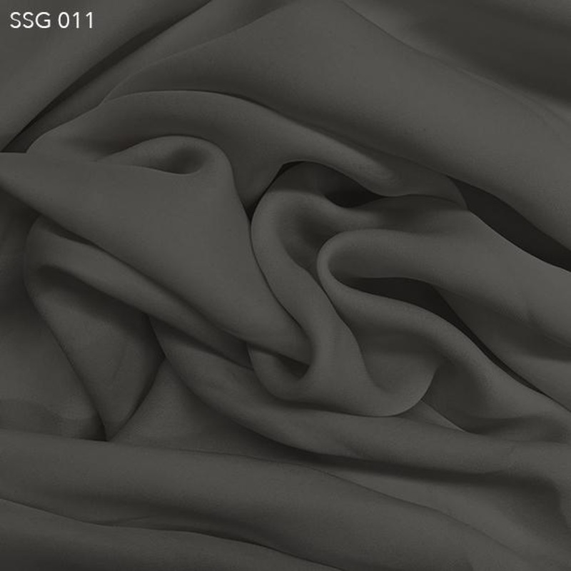 Silk Georgette - Steel Grey