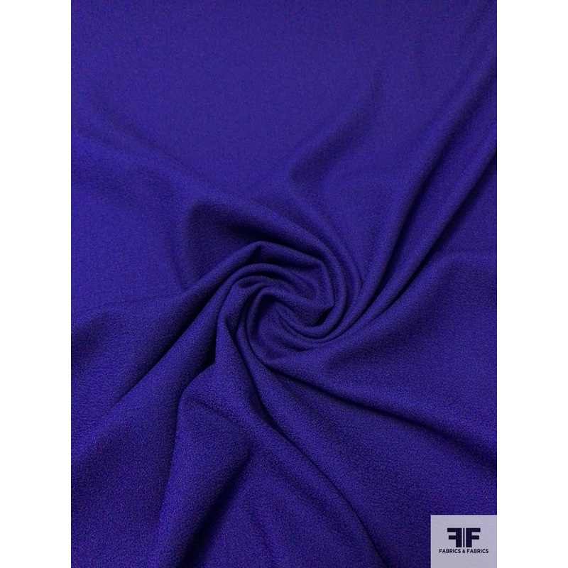 Solid Wool Crepe - Purple Navy