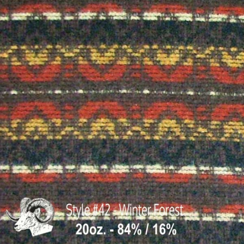 Wool Fabric By The Yard - 42 - Winter Forest 42 - Winter Forest