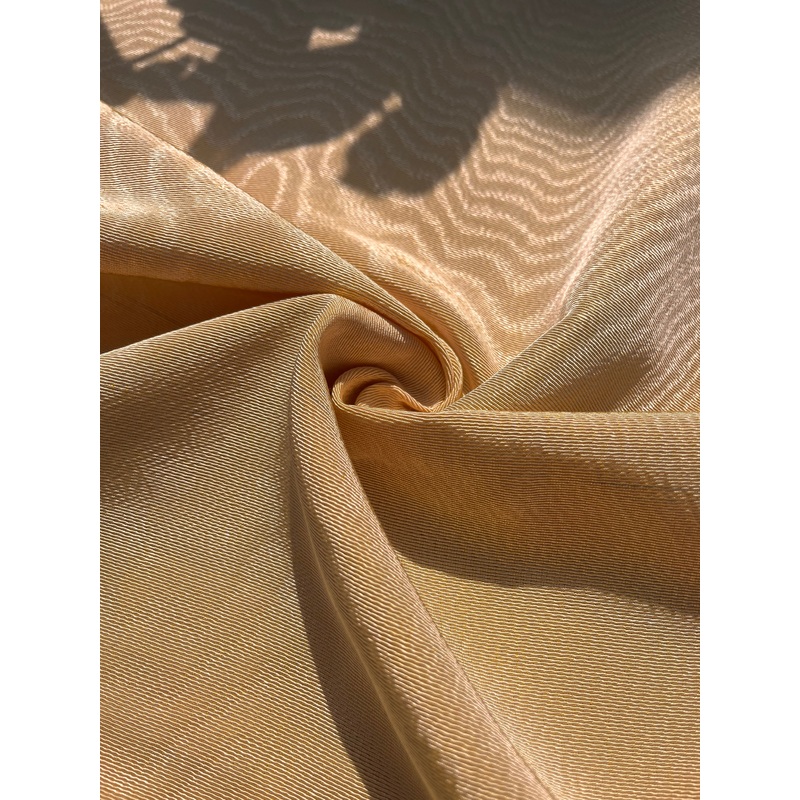 Yellow Silk Fabric, Moire Silk Fabric, Silk By The Yard. Watermark Pattern.