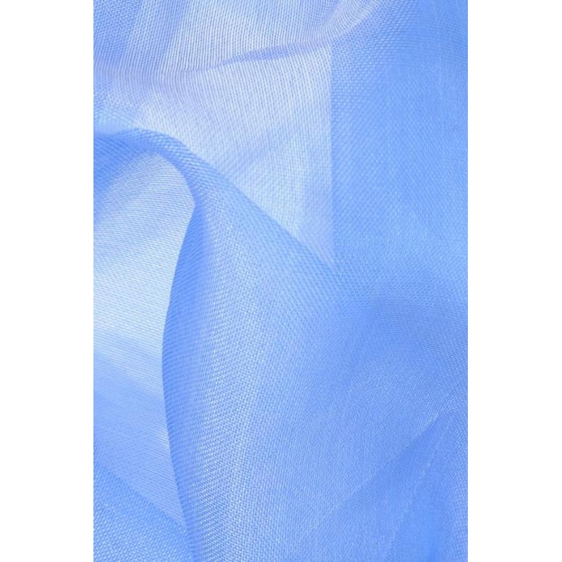 Cerulean Blue Silk Organza Fabric