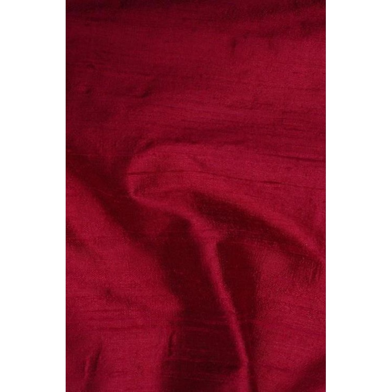 Sangria Red Dupioni Silk Fabric