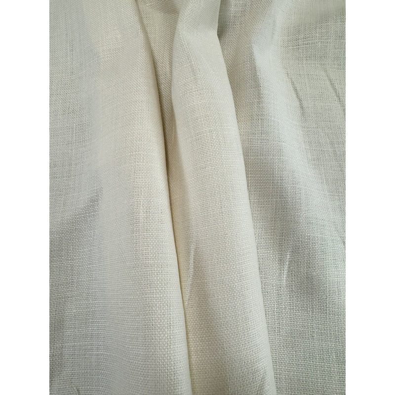 Scalamandre Luxembourg Linen Oyster Cream White Solid Super Heavy MSRP USD284/y