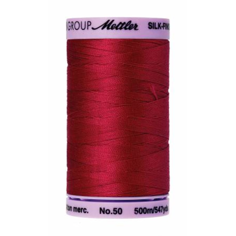 Silk-Finish 50wt Solid Cotton Thread 547yd/500M Country Red