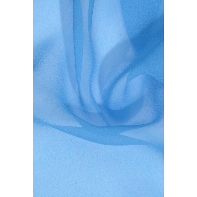 Turquoise Blue Silk Georgette Fabric